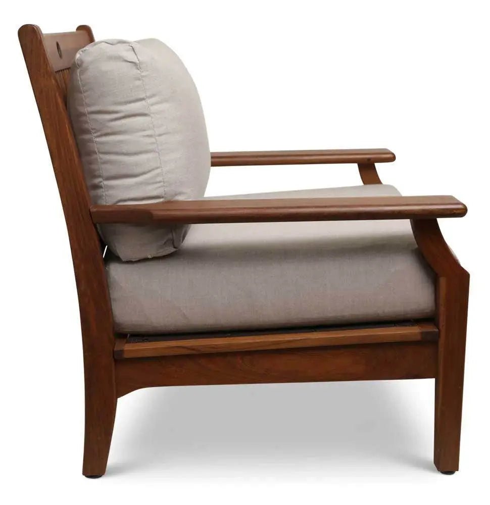 Jensen Outdoor Opal Cushioned Lounge Chair with Cast Silver Cushions Outdoor Chairs 12037847