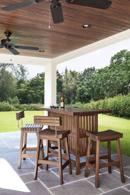 Jensen Outdoor Sunset Bar Stool with Back Outdoor Furniture 12043751