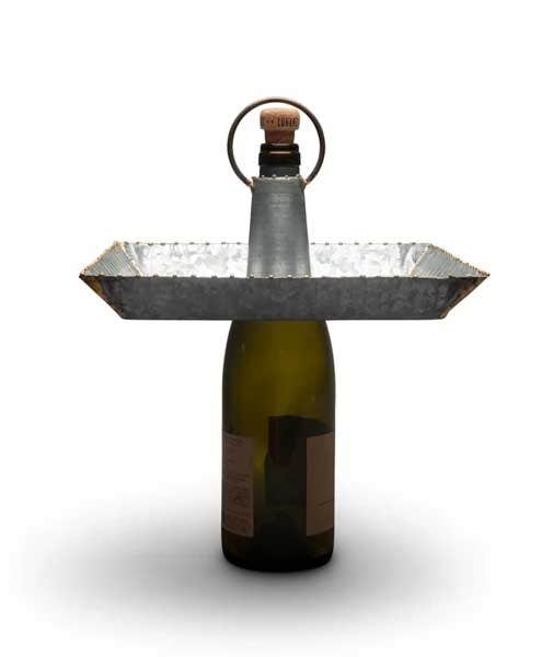 Kalalou Galvanized Square Bottle Serving Topper Decor 12028842