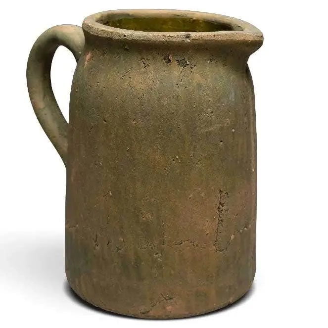 Kalalou Green Wash Clay Pitcher Planter Pots & Planters 12032388