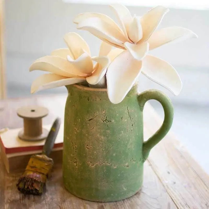 Kalalou Green Wash Clay Pitcher Planter Pots & Planters 12032388