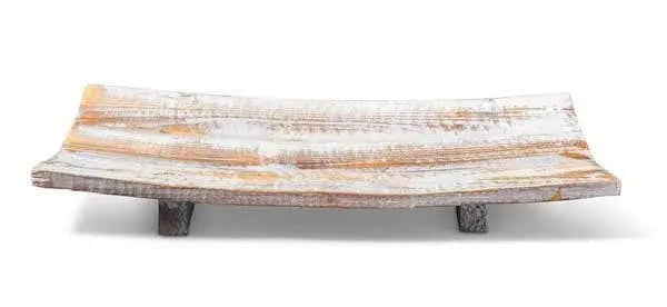 Kalalou Rectangle Curved Wooden Bowls Decorative Bowls Small 12026312