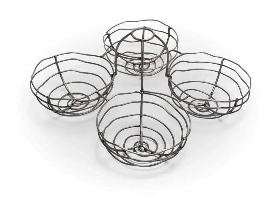 Kalalou Wire Wine Bottle Topper, Quad Basket Decor 12027421