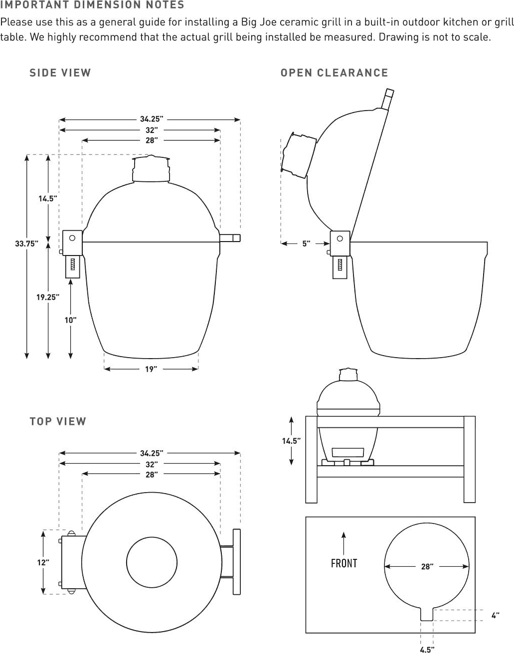 Kamado Joe Big Joe II Ceramic BuiltIn BBQ Grill