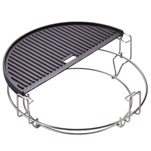 Kamado Joe Half Moon Cast Iron Reversible Griddle for Classic Joe 18