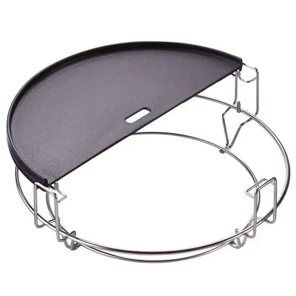Kamado Joe Half Moon Cast Iron Reversible Griddle for Classic Joe 18