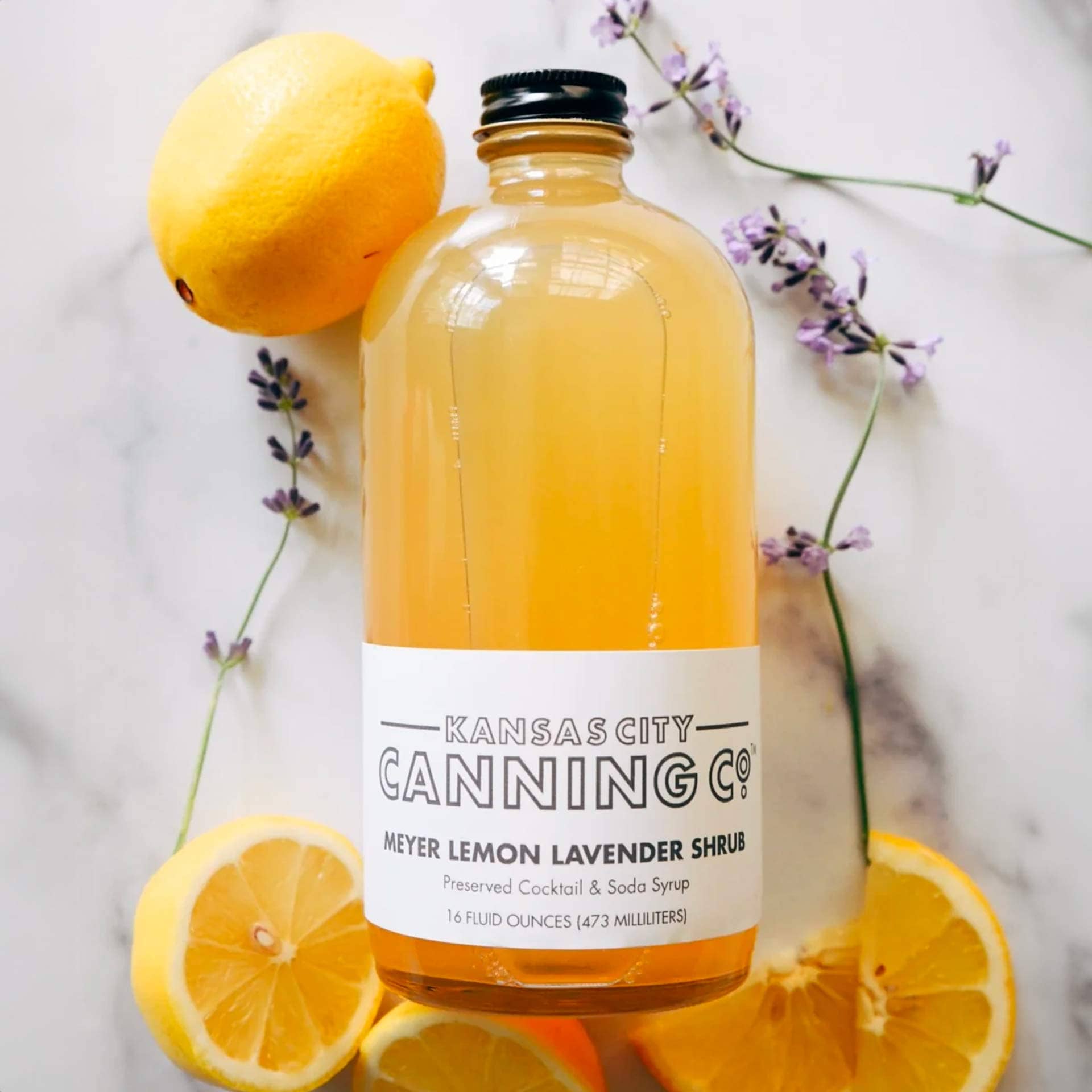 Meyer Lemon Lavender Shrub by Kansas City Canning Co
