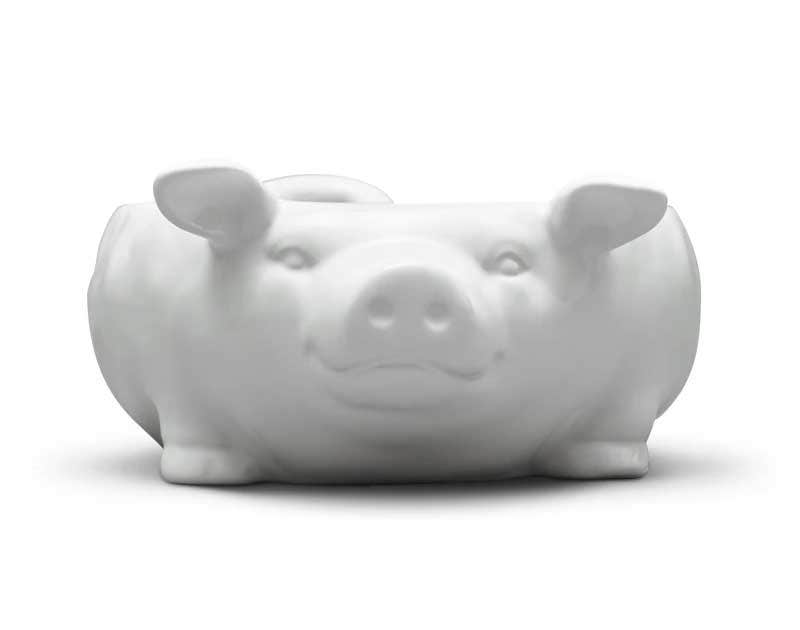 Large White Ceramic Pig Bowl Decorative Bowls 12030003