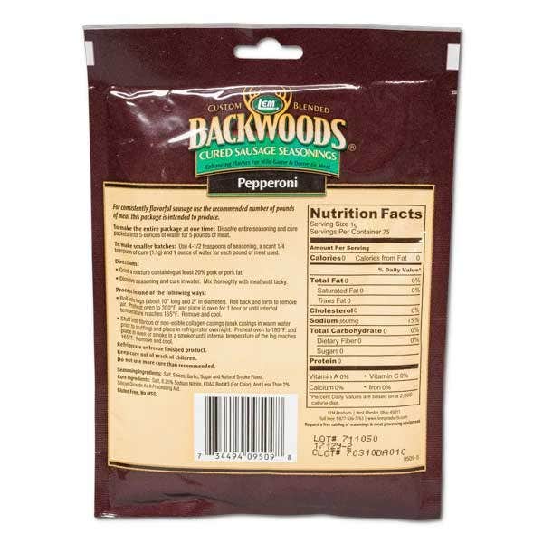 LEM Products Backwoods Cured Pepperoni Sausage Seasoning