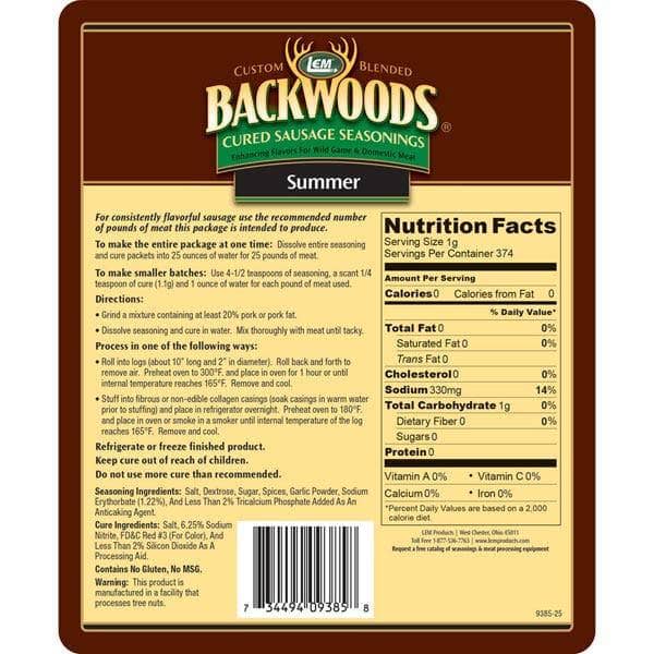 LEM Products Backwoods Cured Summer Sausage Seasoning