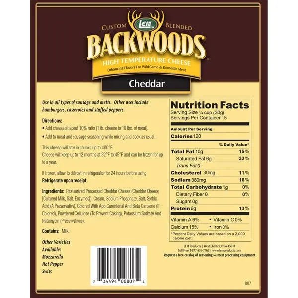 LEM Products Backwoods High-Temperature Cheddar Cheese Seasonings & Spices 12026742