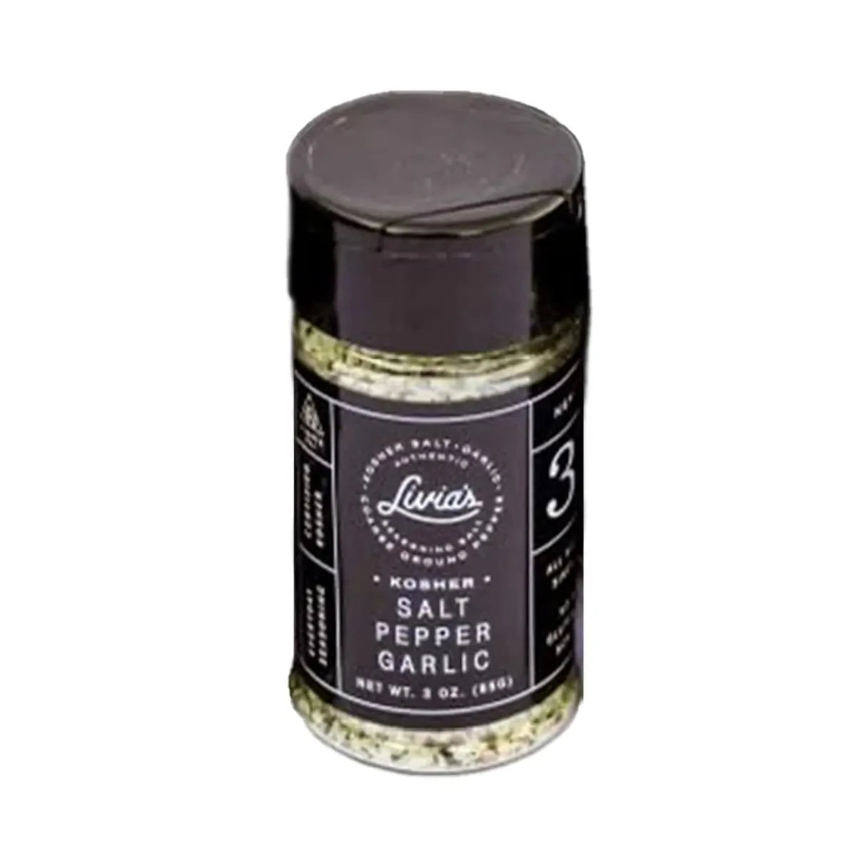 Livia's Seasoning Salt, Salt Pepper Garlic Seasoning 3 oz. 12047600