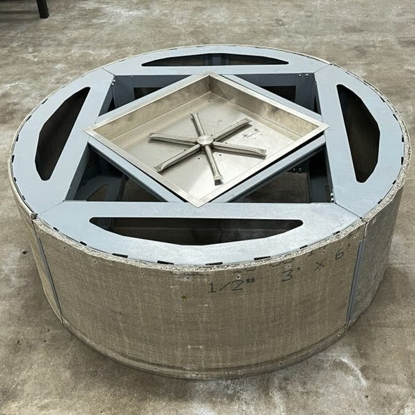 Local Special, 49" Round Unfinished Firepit with 20" Square Pan and 16" Burning Spur, Propane 12044405