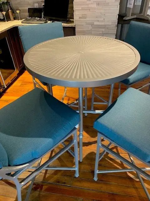 Local Special, Castelle Marquis Bar Set in Platinum with Idol Lagoon Cushions 12043958