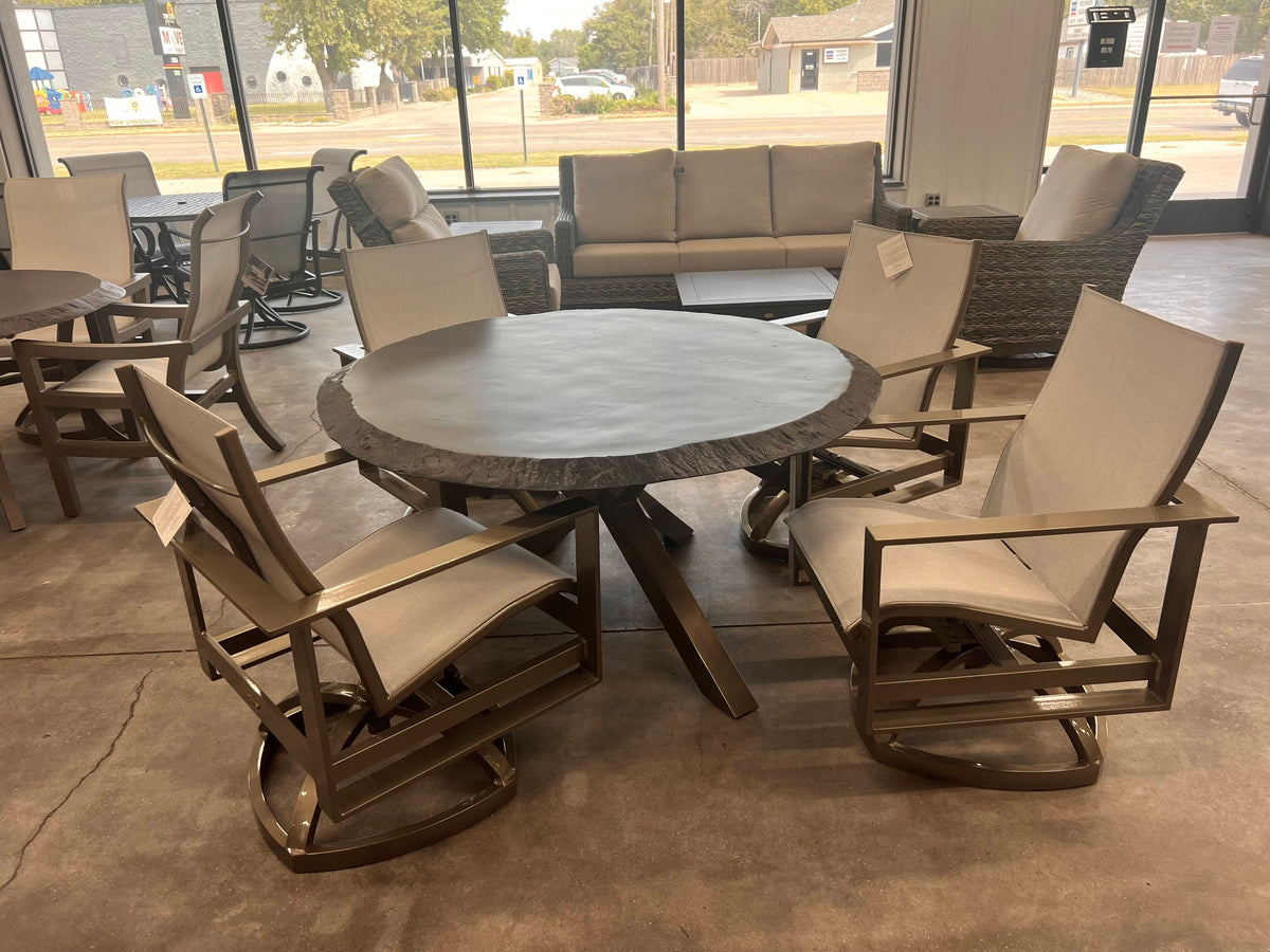 Local Special: Castelle Park Place Dining Chairs with Jasmine Finish and 54