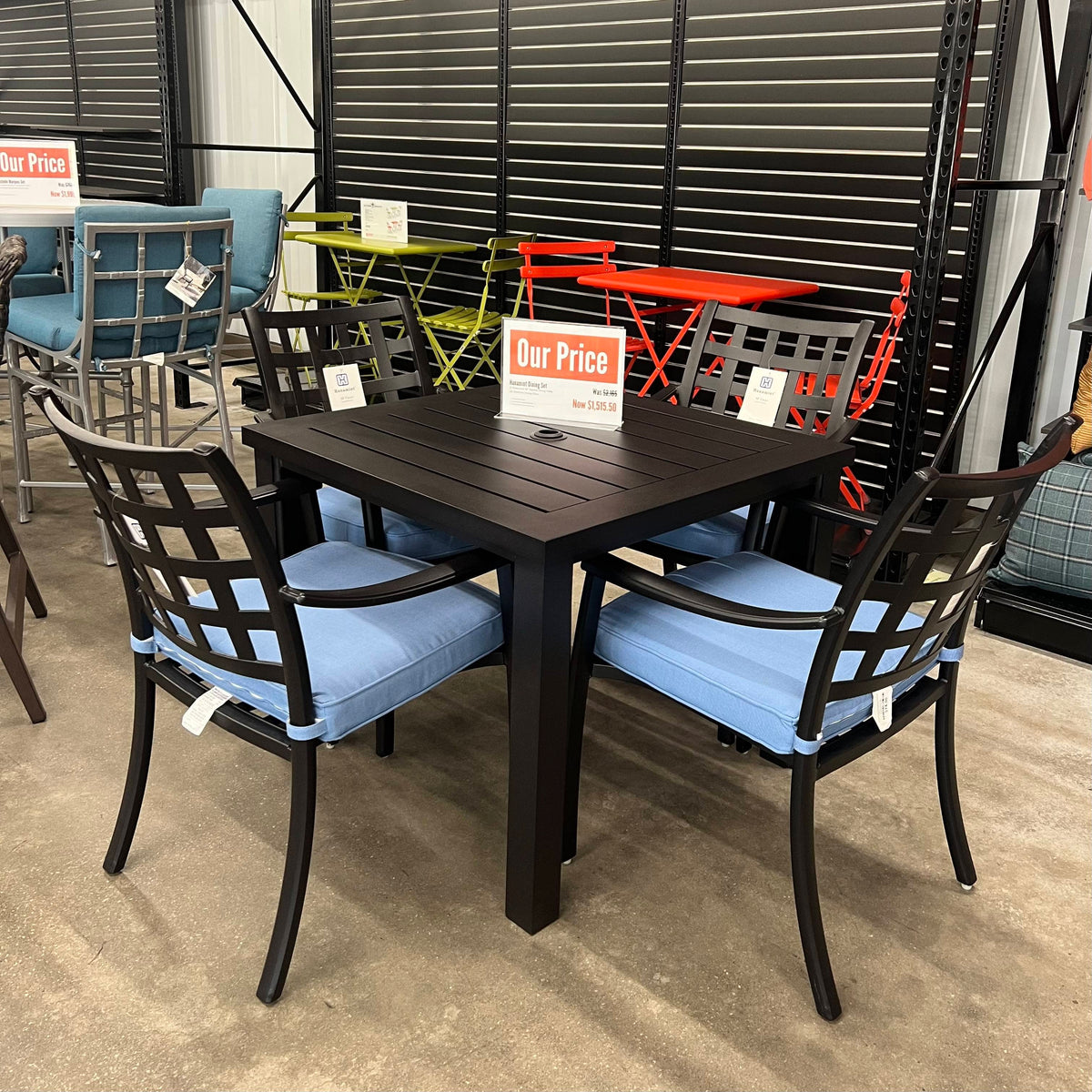 Local Special: Hanamint Sherwood Dining Table and Four Stratford Dining Chairs in Terra Mist