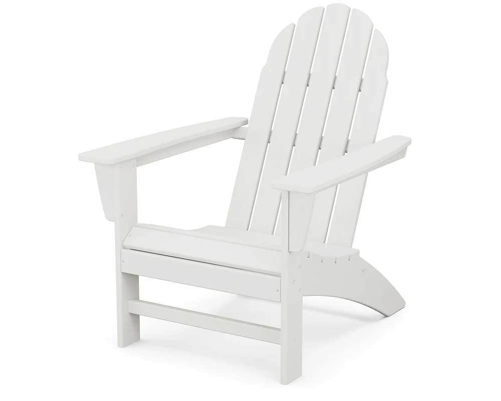 Local Special, Open Box Polywood Vineyard Straightback Adirondack Chair Outdoor Chairs White