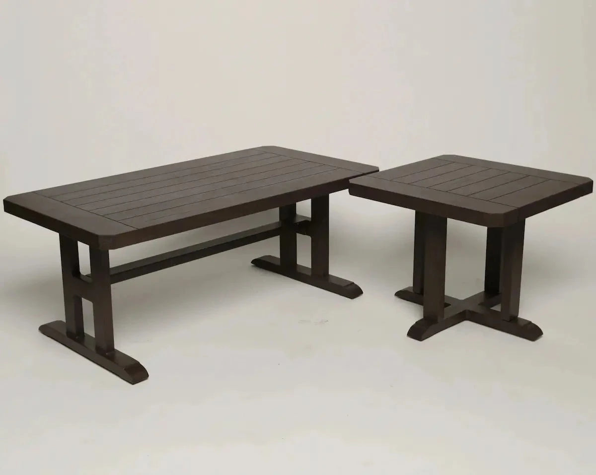 Local Special, Patio Renaissance, Hampton, End Table & Coffee Table Set, Reclaimed Barnwood Finish 12044416