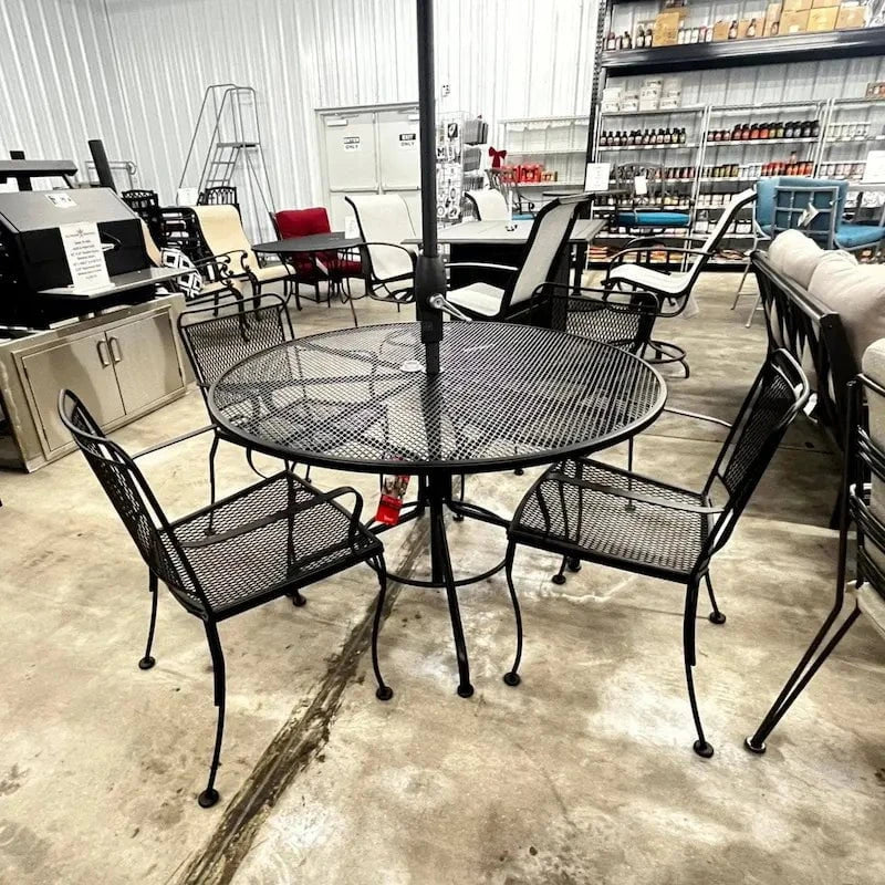 Local Special, Woodard Constantine Wrought Iron Set in Textured Black Finish CD2018