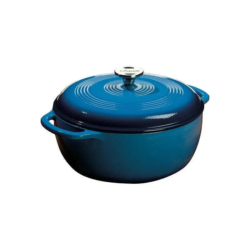 Lodge 6-Quart Enameled Cast Iron Dutch Oven Dutch Ovens Blue 12027441