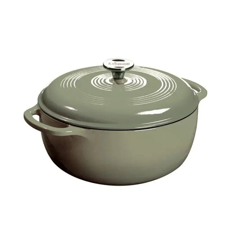 Lodge 6-Quart Enameled Cast Iron Dutch Oven Dutch Ovens Green 12031712