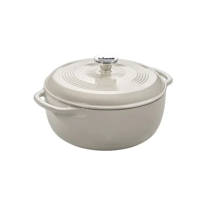 Lodge 6-Quart Enameled Cast Iron Dutch Oven Dutch Ovens White 12031711