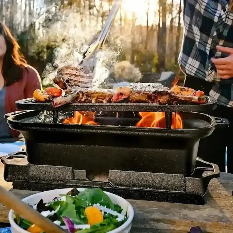 Lodge Sportsman's Pro Portable Cast Iron BBQ Grill