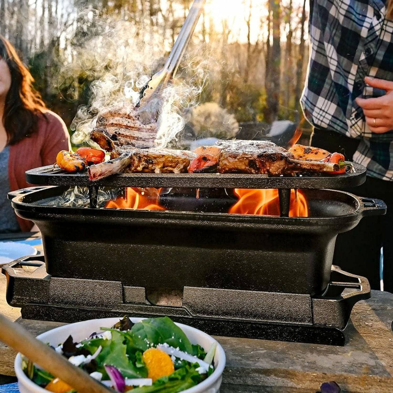 Lodge Sportsman's Pro Portable Cast Iron BBQ Grill