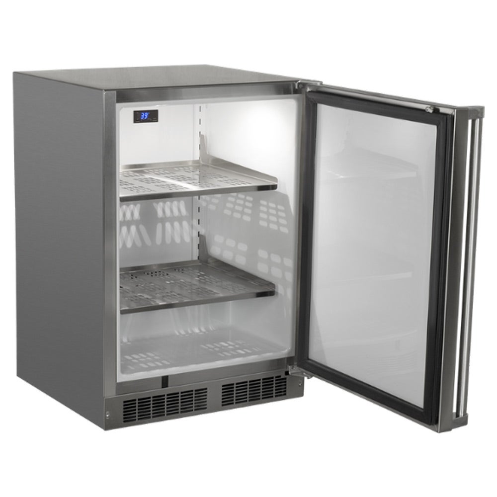 Marvel 24 inch Outdoor Built-In All Refrigerator, Solid Stainless Reversible Door with Lock Refrigerators 12035340