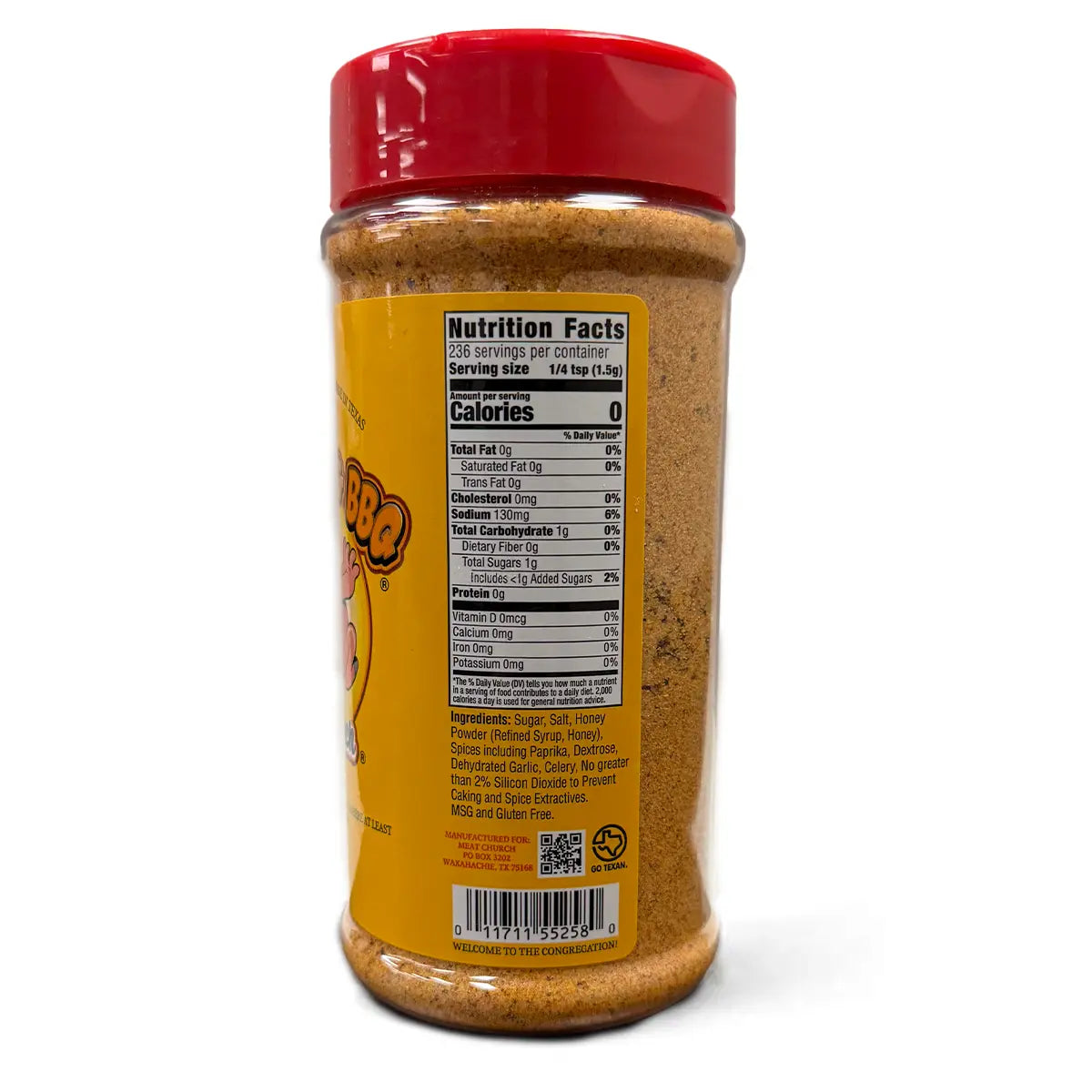 Meat Church BBQ Honey Hog BBQ Rub - 14oz. Seasonings & Spices 12031716