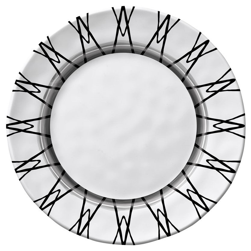 Merritt Black and White Dinnerware Collection Dinnerware Salad Plate - Light Rim 12029587