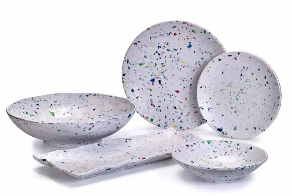 Merritt Rainbow Terrazzo Melamine Dinnerware Collection Dinnerware