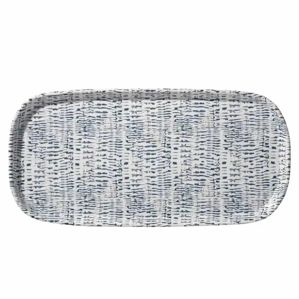 Merritt Tribal Blue Melamine Dinnerware Collection Dinnerware Appetizer Tray 12039613