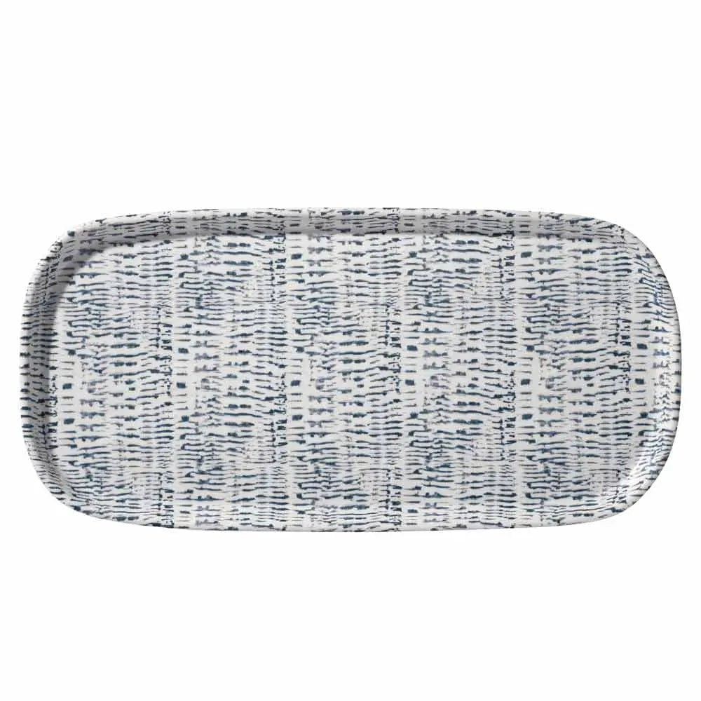 Merritt Tribal Blue Melamine Dinnerware Collection Dinnerware Appetizer Tray 12039613