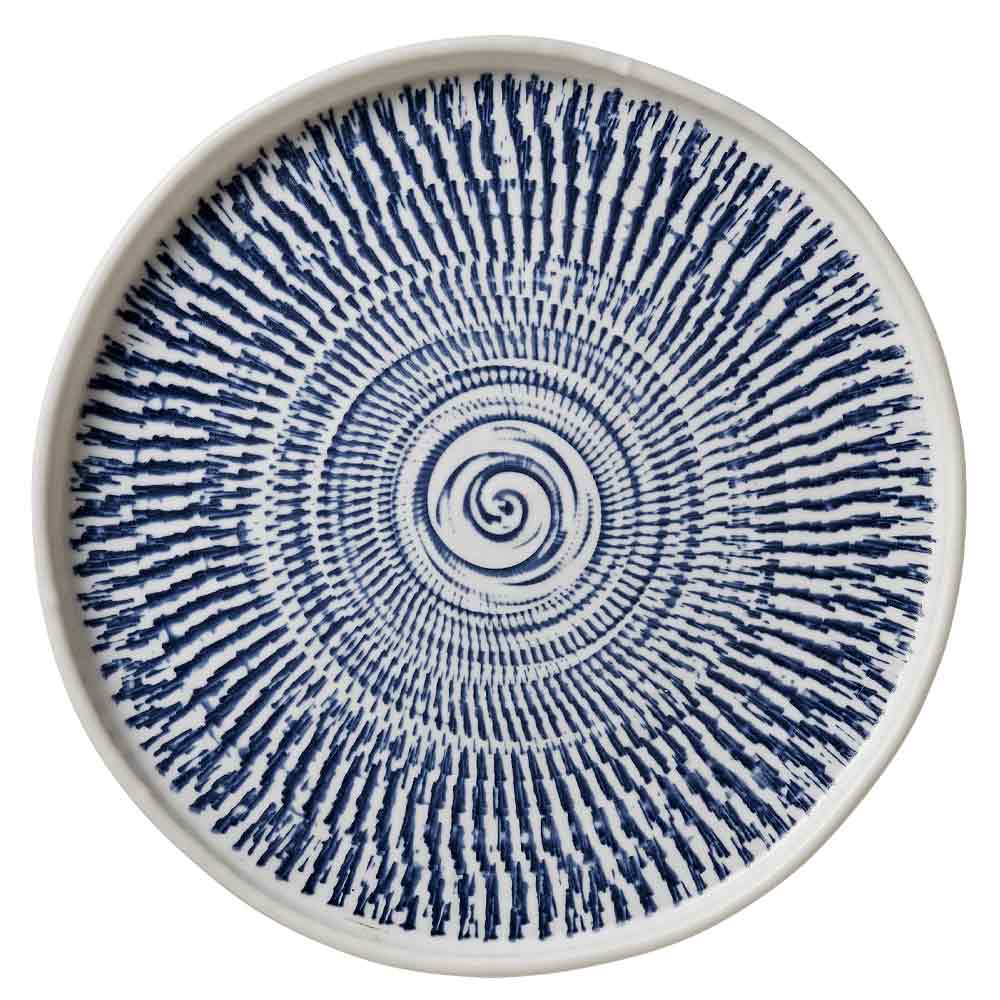 Merritt Tribal Blue Tribal Blue Melamine Collection Dinnerware Dinner Plate 12039611