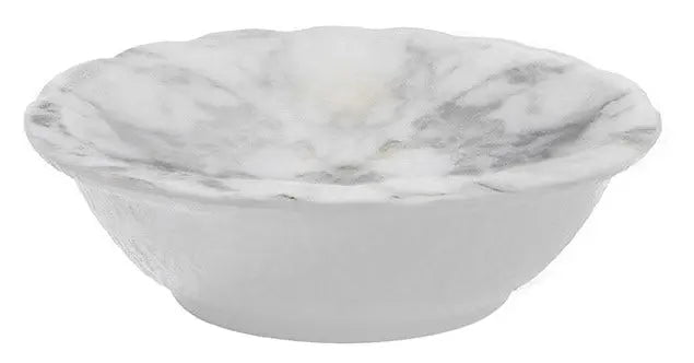 Merritt White Marble Melamine Dinnerware Collection Dinnerware Sauce / Dip Bowl 12031306
