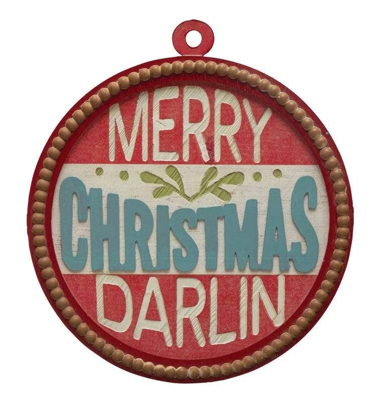 Merry Christmas Darlin Engraved Wood Wall Decor 12039838