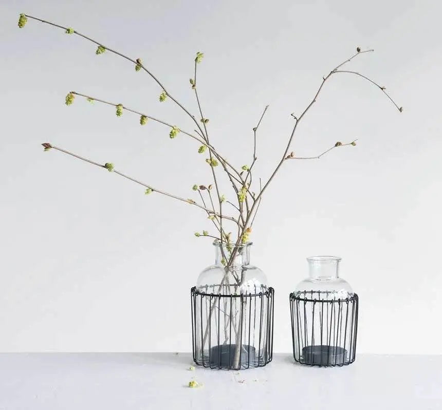 Metal & Glass Candle Holder Candle Holders