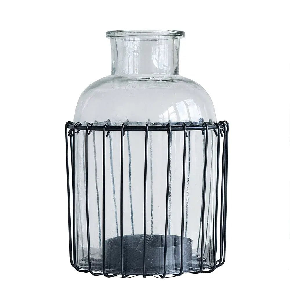 Metal & Glass Candle Holder Candle Holders