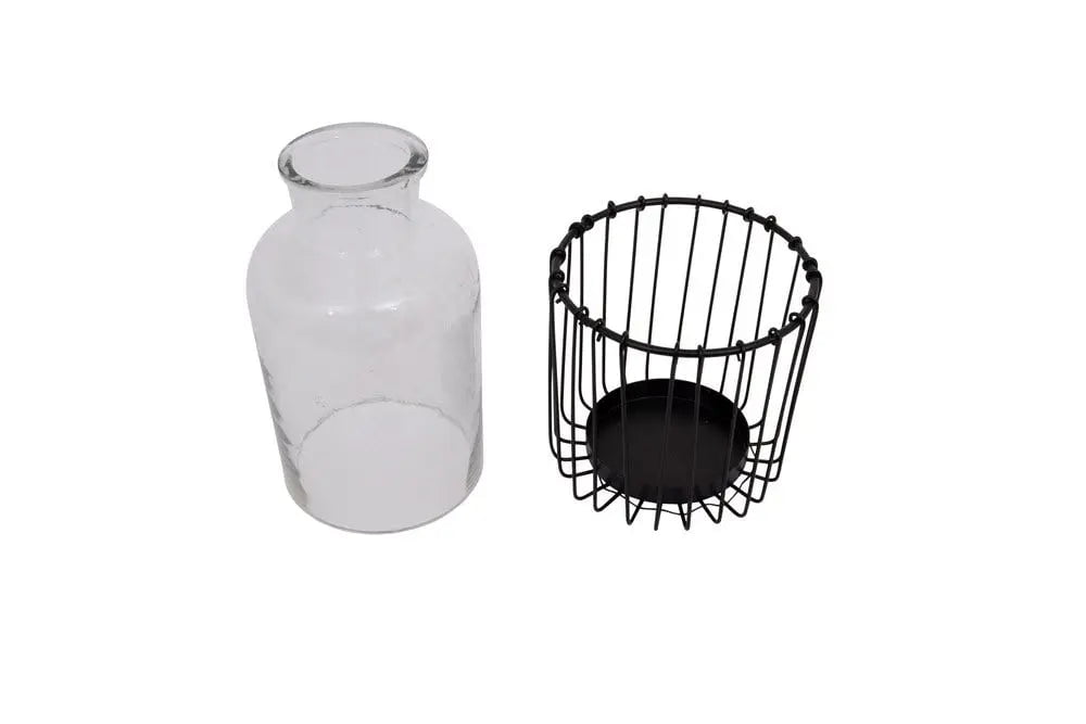 Metal & Glass Candle Holder Candle Holders