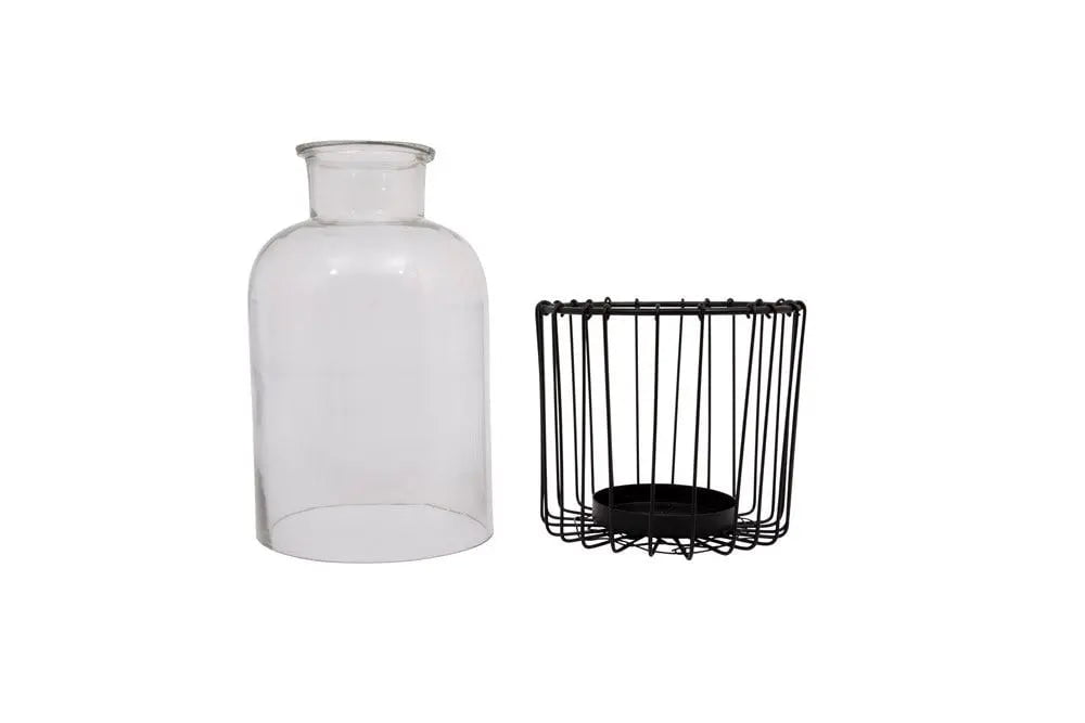 Metal & Glass Candle Holder Candle Holders