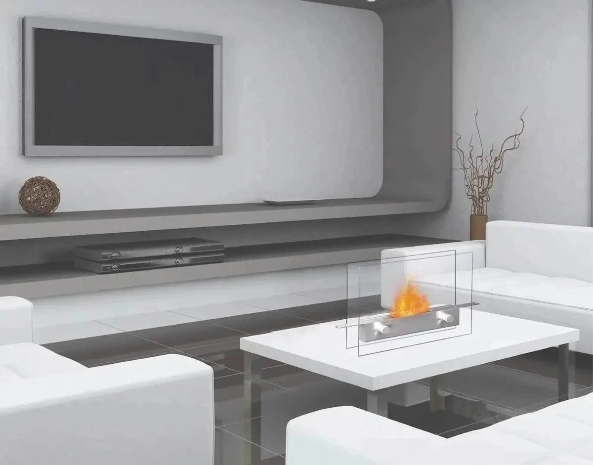 Metropolitan Tabletop Bio-ethanol Silver Fireplace by Anywhere Fireplaces Fireplaces 12035360