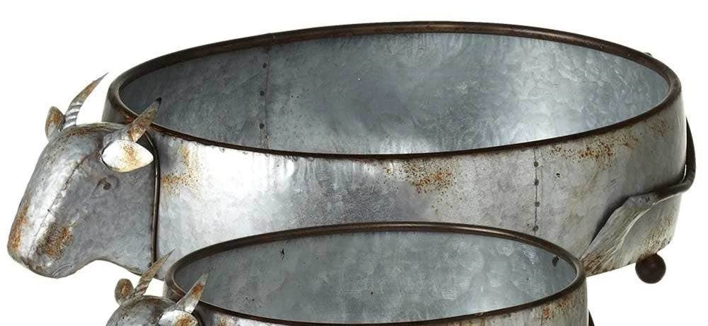 Midwest CBK Galvanized Cow Tray Decor Large 12028709