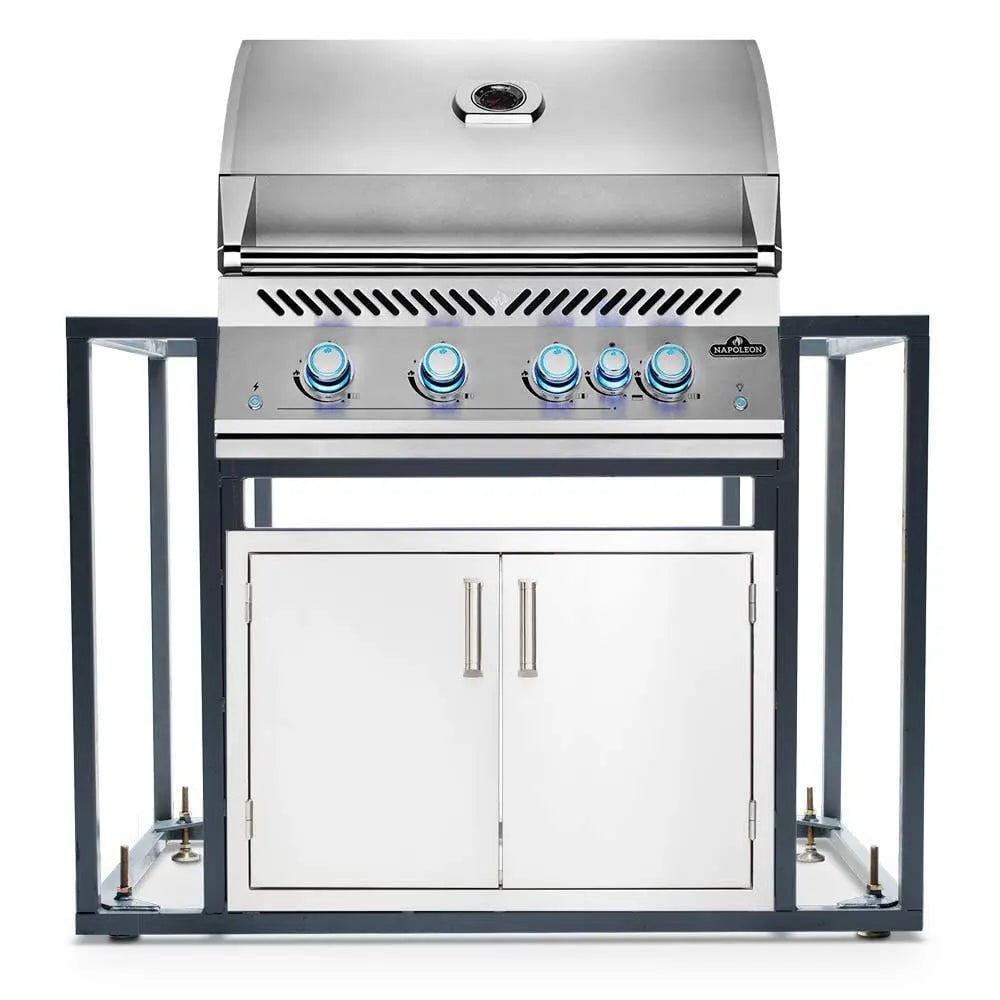 Napoleon BIG32RB Gas BBQ Grill Island with 30x19 Double Access Doors