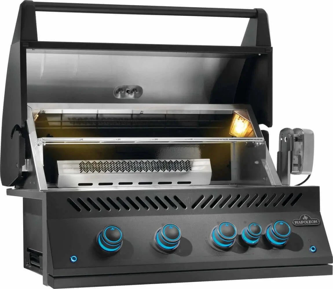 Napoleon Built-In 700 Series 32-inch Gas Grill with Rear Infrared Burner BIG32RB-1, Matte Black Outdoor Grill