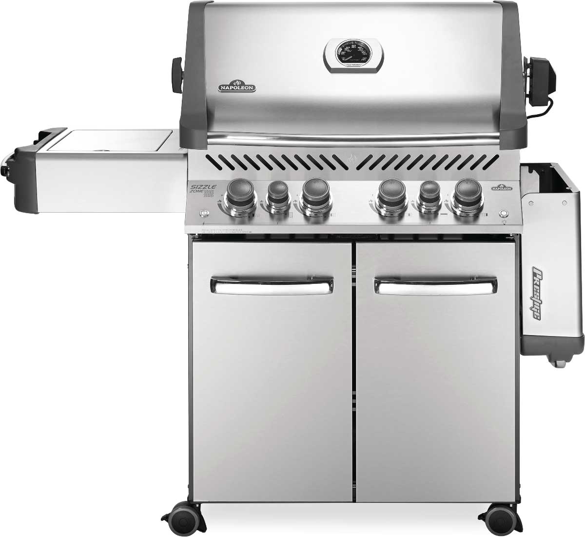Napoleon Grills Prestige 500 Gas Grill with Infrared Side and Rear Burners, Stainless Steel Outdoor Grills
