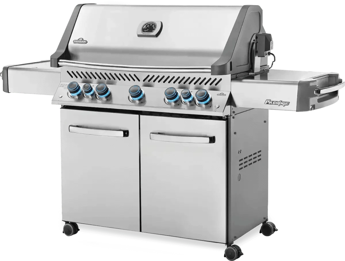 Napoleon Grills Prestige 665 Gas BBQ Grill with Infrared Side and Rear Burners, Stainless Steel Outdoor Grills