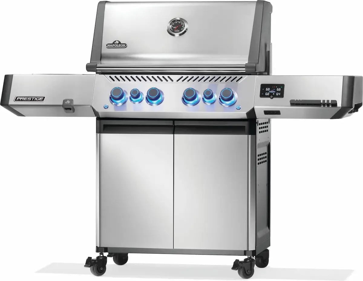 Napoleon Prestige 500 Connected Gas Grill with Infrared Side and Rear Burner, Stainless Steel