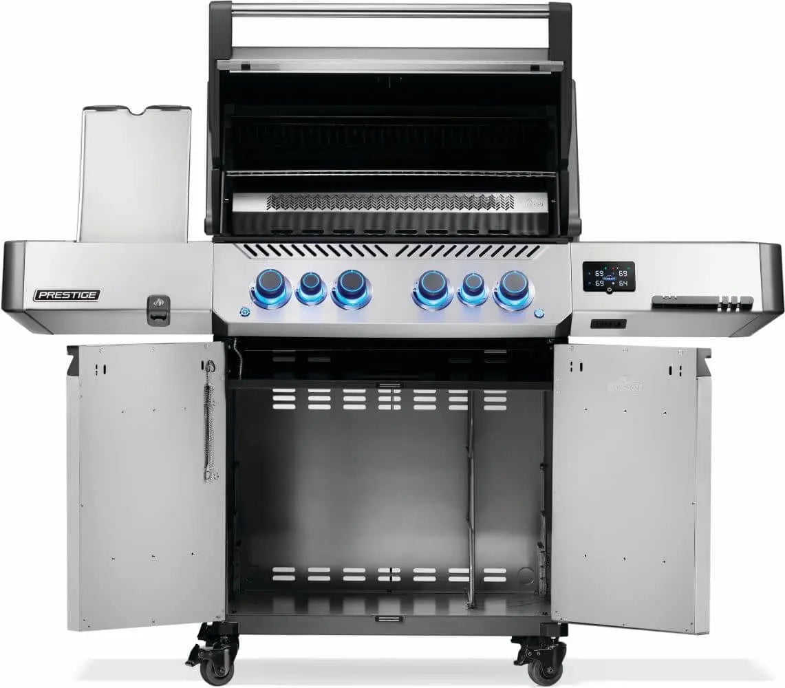 Napoleon Prestige 500 Connected Gas Grill with Infrared Side and Rear Burner, Stainless Steel