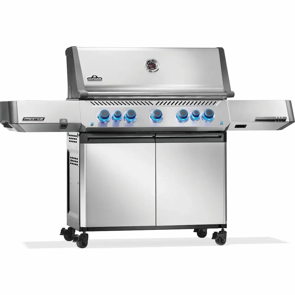 Napoleon Prestige 665 Gas BBQ Grill with Infrared Side and Rear Burner, Stainless Steel Outdoor Grill Liquid Propane 12046737